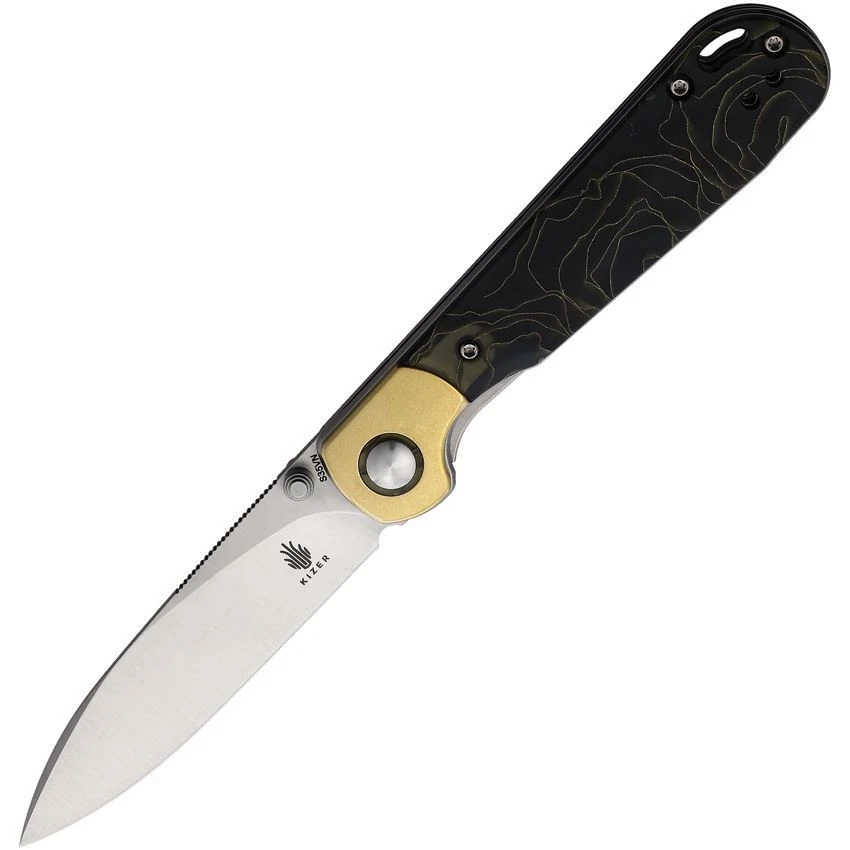 Kizer 3587A1 PPY Linerlock Brass Raffir Kizer 3587A1 PPY Linerlock Brass Raffir -Blade HQ Store 323582 323587