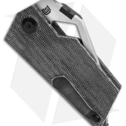 Kizer Cyber Blade Liner Lock Knife Black Canvas Micarta (2.1" Satin) -Blade HQ Store Bhq 140699 td side