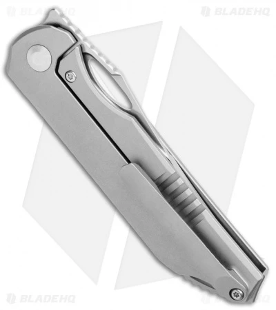 Kizer Assassin Frame Lock Front Flipper Knife Titanium 3 Hole (3.15" Satin) Kizer Assassin Frame Lock Front Flipper Knife Titanium 3 Hole (3.15" Satin) -Blade HQ Store Kizer Assassin FL Ti 3 Hole Satin Ki3549A2 BHQ 107551 jr side