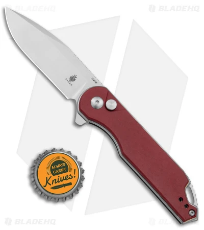 Kizer Assassin Button Lock Flipper Knife Red Micarta (3.15" Satin) V3549C2 Kizer Assassin Button Lock Flipper Knife Red Micarta (3.15" Satin) V3549C2 -Blade HQ Store Kizer Assassin Plunge Lock Flipper Red Micarta Satin BHQ 140610 jr bottlecap