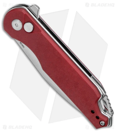 Kizer Assassin Button Lock Flipper Knife Red Micarta (3.15" Satin) V3549C2 Kizer Assassin Button Lock Flipper Knife Red Micarta (3.15" Satin) V3549C2 -Blade HQ Store Kizer Assassin Plunge Lock Flipper Red Micarta Satin BHQ 140610 jr spine