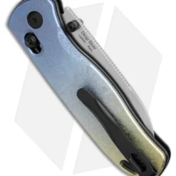 Kizer Azo Drop Bear Clutch Lock Knife Titanium (3" Stonewash) Ki3619A3 -Blade HQ Store Kizer Azo Drop Bear Clutch Lock Knife Titanium 3in SW BHQ 180472 td side