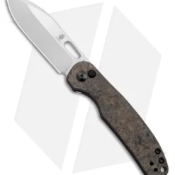 Kizer Azo Hic-cup Button Lock Knife Fat Carbon (3.1" Stonewash) V3606A1