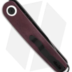 Kizer Azo Squidward Liner Lock Knife Red Richlite (2.75" Black) V3604C3 -Blade HQ Store Kizer Azo Squidward Liner Lock Knife Red Richlite 2in Black BHQ 180086 td side