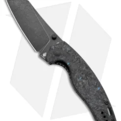Kizer Azo Towser K Liner Lock Knife Black FatCarbon (3.5" Black ELMAX)