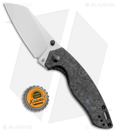 Kizer Azo Towser K Liner Lock Knife Black FatCarbon (3.5" Satin ELMAX) Kizer Azo Towser K Liner Lock Knife Black FatCarbon (3.5" Satin ELMAX) -Blade HQ Store Kizer Azo Towser K LL Black Fat Carbon Blue Satin BHQ 175940 jr bottlecap