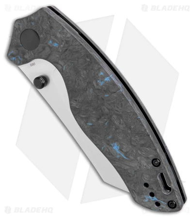 Kizer Azo Towser K Liner Lock Knife Black FatCarbon (3.5" Satin ELMAX) Kizer Azo Towser K Liner Lock Knife Black FatCarbon (3.5" Satin ELMAX) -Blade HQ Store Kizer Azo Towser K LL Black Fat Carbon Blue Satin BHQ 175940 jr spine