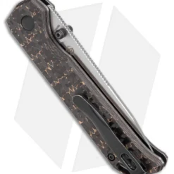 Kizer Azo Vanguard Begleiter 2 Button Lock Knife Fat Carbon (3.5" Satin) 4 Kizer Azo Vanguard Begleiter 2 Button Lock Knife Fat Carbon (3.5" Satin) -Blade HQ Store Kizer Azo Vanguard Begleiter 2 Button Lock Fat Carbon Gold Satin BHQ 176930 jr side