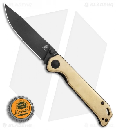 Kizer Azo Vanguard Brass Begleiter Liner Lock Knife (3.5" Black) Kizer Azo Vanguard Brass Begleiter Liner Lock Knife (3.5" Black) -Blade HQ Store Kizer Azo Vanguard Brass Begleiter Liner Lock Knife 3.5 Black BHQ 113209 LS Bottlecap