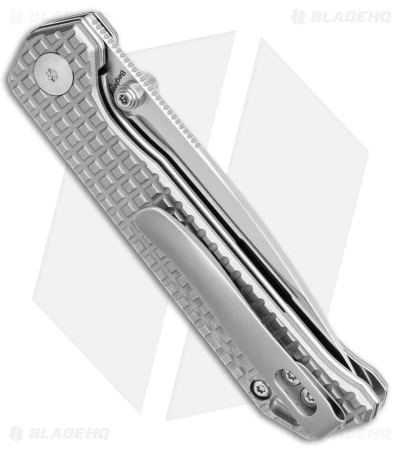 Kizer Azo Vanguard Begleiter Mini Liner Lock Knife Titanium (3" Satin) Kizer Azo Vanguard Begleiter Mini Liner Lock Knife Titanium (3" Satin) -Blade HQ Store Kizer Azo Vanguard Mini Begleiter LL SW Ti Satin BHQ 140468 jr side