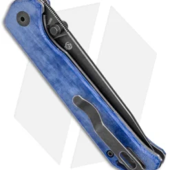 Kizer Azo Vanguard Series Begleiter Knife Denim Micarta (3.5" Black SW) 4 Kizer Azo Vanguard Series Begleiter Knife Denim Micarta (3.5" Black SW) -Blade HQ Store Kizer Azo Vanguard Series Begleiter Denim Micarta Black SW BHQ 145743 jr side