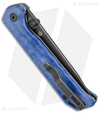 Kizer Azo Vanguard Series Begleiter Knife Denim Micarta (3.5" Black SW) Kizer Azo Vanguard Series Begleiter Knife Denim Micarta (3.5" Black SW) -Blade HQ Store Kizer Azo Vanguard Series Begleiter Denim Micarta Black SW BHQ 145743 jr side