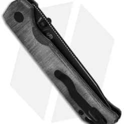 Kizer Azo Vanguard Begleiter 2 Button Lock Knife Black Micarta (3.5" Black SW) -Blade HQ Store Kizer Azo Vanguartd Begleiter 2 BLK Black Micarta 3in Black SW BHQ 169656 td side