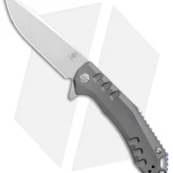 Kizer Basalt Frame Lock KnifeTitanium (3.2" Stonewash) Ki4505