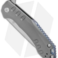 Kizer Basalt Frame Lock KnifeTitanium (3.2" Stonewash) Ki4505 -Blade HQ Store Kizer Basalt Ti SW BHQ 80382 er spine