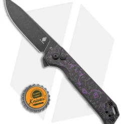 Kizer Begleiter2 Azo Button Lock Knife Purple/Black Fat Carbon (3.4" Black) 6 Kizer Begleiter2 Azo Button Lock Knife Purple/Black Fat Carbon (3.4" Black) -Blade HQ Store Kizer Begleiter 2 button Lock Fat Carbon Purple Satin Black BHQ 178235 jr bottlecap