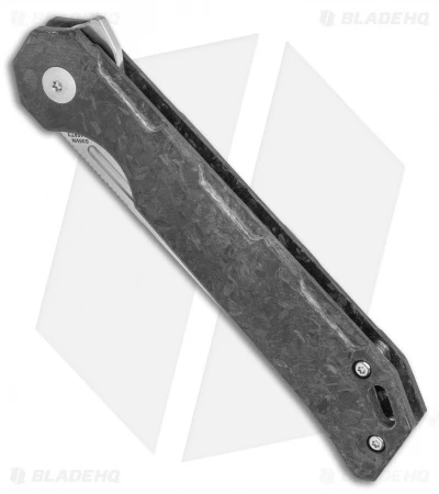 Kizer Begleiter Tanto Liner Lock Flipper Knife CF (3.5" Satin) Ki4458T3 Kizer Begleiter Tanto Liner Lock Flipper Knife CF (3.5" Satin) Ki4458T3 -Blade HQ Store Kizer Begleiter Frame Lock Flipper Knife CF 3.5 Drop Point Ki4458T3 BHQ 117260 LS Spine