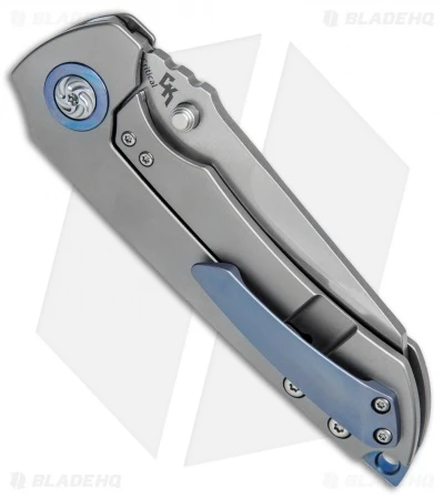 Kizer CK Critical Frame Lock Knife Blue Pivot (3.6" Stonewash) Ki4508A1 Kizer CK Critical Frame Lock Knife Blue Pivot (3.6" Stonewash) Ki4508A1 -Blade HQ Store Kizer CK Critical Flipper FL Blue Pivot SW Ki4508A1 BHQ 79959 jr side 2