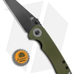 Kizer CK Knifeworks Critical Mini Liner Lock Knife Green G-10 (3" Black) -Blade HQ Store Kizer CK Knifeworks Critical Mini LL Green G 10 Black SW BHQ 134411 jr bottlecap