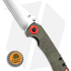 Kizer Christensen Critical Mini Liner Lock Knife Green Micarta (3" Satin) -Blade HQ Store Kizer Christensen Critical Mini LLK Black Micarta Red 3in Satin BHQ 169649 td size 2