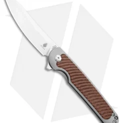 Kizer Clutch Frame Lock Knife Brown Micarta (3.39" Satin) Ki4556A1