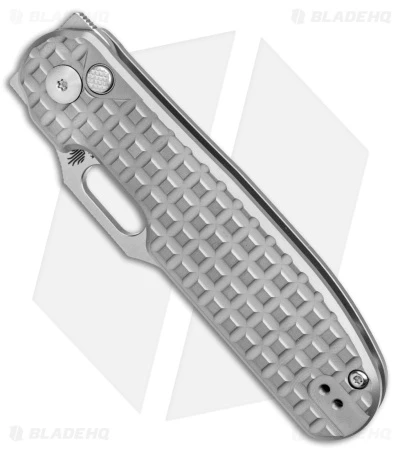 Kizer Cormorant Button Lock Knife Titanium (3.15" Satin 20CV) Ki4562A4 Kizer Cormorant Button Lock Knife Titanium (3.15" Satin 20CV) Ki4562A4 -Blade HQ Store Kizer Cormorant Button Lock Ti Texture Satin BHQ 145761 jr spine