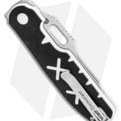 Kizer Cormorant Plunge Lock Knife Black/White X's G-10 (3.25" Satin) Ki4562A1 -Blade HQ Store Kizer Cormorant G 10 7.375 S35VN Ki4562 BHQ 117844 LS Side