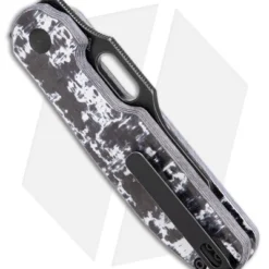 Kizer Cormorant Plunge Lock Knife Fat Carbon (3.15" Black S90V) Ki4562A7 4 Kizer Cormorant Plunge Lock Knife Fat Carbon (3.15" Black S90V) Ki4562A7 -Blade HQ Store Kizer Cormorant Plunge Lock Fat Carbon Black White Black BHQ 176931 jr side