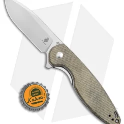Kizer Cozy Liner Lock Knife Green Micarta (3.4" Satin) V3613C2 -Blade HQ Store Kizer Cozy LL Green Micarta Satin BHQ 156413 jr bottlecap