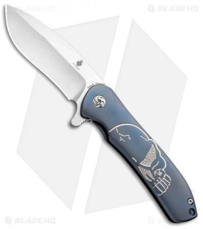 Kizer Cucchiara Hustler Flipper Knife Blue Titanium (4.625" Stonewash) Ki5464A2 Kizer Cucchiara Hustler Flipper Knife Blue Titanium (4.625" Stonewash) Ki5464A2 -Blade HQ Store Kizer Cucchiara Hustler Blue Ti Ki5464A2 BHQ 34504 jr 2