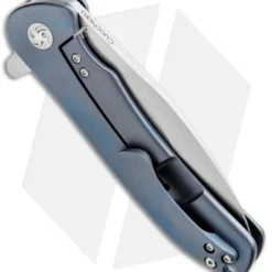 Kizer Cucchiara Hustler Flipper Knife Blue Titanium (4.625" Stonewash) Ki5464A2 4 Kizer Cucchiara Hustler Flipper Knife Blue Titanium (4.625" Stonewash) Ki5464A2 -Blade HQ Store Kizer Cucchiara Hustler Blue Ti Ki5464A2 BHQ 34504 jr side 2