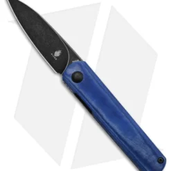 Kizer Feist Front Flipper Knife Blue Denim Micarta (2.8" Black)