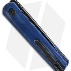 Kizer Feist Front Flipper Knife Blue Denim Micarta (2.8" Black) -Blade HQ Store Kizer Cutlery Fiest BHQ 140706 td side