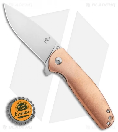 Kizer Vanguard Laconico Gemini Flipper Copper (3.1" Stonewash) V3471E1 Kizer Vanguard Laconico Gemini Flipper Copper (3.1" Stonewash) V3471E1 -Blade HQ Store Kizer Cutlery Gemini Linerlock Copper BHQ 115672 LS Bottlecap