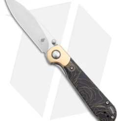 Kizer Cutlery PPY Liner Lock Knife Brass/Raffir (3.2" Satin S35VN)