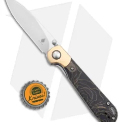 Kizer Cutlery PPY Liner Lock Knife Brass/Raffir (3.2" Satin S35VN) 6 Kizer Cutlery PPY Liner Lock Knife Brass/Raffir (3.2" Satin S35VN) -Blade HQ Store Kizer Cutlery PPY Brass Raffir BHQ 174678 jr bottlecap