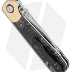 Kizer Cutlery PPY Liner Lock Knife Brass/Raffir (3.2" Satin S35VN) 4 Kizer Cutlery PPY Liner Lock Knife Brass/Raffir (3.2" Satin S35VN) -Blade HQ Store Kizer Cutlery PPY Brass Raffir BHQ 174678 jr side