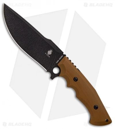Kizer Cutlery Salient Fixed Blade Knife Brown G-10 (6.25" Black) E613 Kizer Cutlery Salient Fixed Blade Knife Brown G-10 (6.25" Black) E613 -Blade HQ Store Kizer Cutlery Salient Brown G10 black BHQ 71476 er