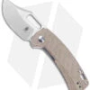 Kizer Cutlery Urban Bowie Clip Point Liner Lock Knife Tan Micarta (2.4" Satin) -Blade HQ Store Kizer Cutlery Urban Bowie Natural Micarta BHQ 140701 jr