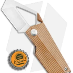 Kizer Cyber Blade Frame Lock Knife Brown Micarta (2.1" Satin) V2563-A 5 Kizer Cyber Blade Frame Lock Knife Brown Micarta (2.1" Satin) V2563-A -Blade HQ Store Kizer Cyber Blade FL Brown Micarta Satin BHQ 121117 jr bottlecap