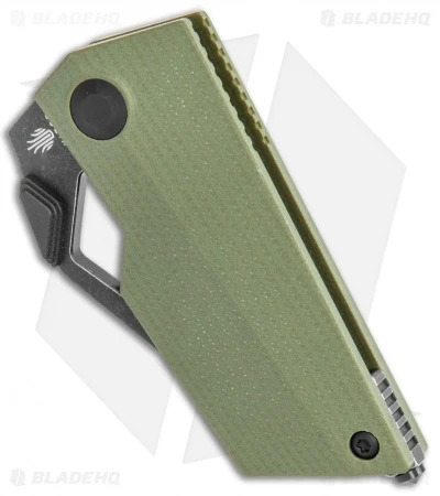 Kizer Cyber Blade Liner Lock Knife Green G-10 (2.1" Black) V2563 Kizer Cyber Blade Liner Lock Knife Green G-10 (2.1" Black) V2563 -Blade HQ Store Kizer Cyber Blade FL Green G 10 Satin BHQ 121116 jr spine