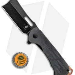 Kizer D.O.C.K. Quatch Cleaver Liner Lock Knife Black Micarta (2.9" Black SW) -Blade HQ Store Kizer D.O.C.K. Quatch Cleaver LL Green Micarta Black SW V3574N1 BHQ 121136 jr bottlecap