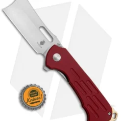 Kizer D.O.C.K. Quatch Cleaver Liner Lock Knife Red G-10 (2.9" Stonewash) V3574 -Blade HQ Store Kizer D.O.C.K. Quatch Cleaver Lock Red Micarta SW V3574N2 BHQ 126543 jr bottlecap