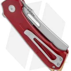 Kizer D.O.C.K. Quatch Cleaver Liner Lock Knife Red G-10 (2.9" Stonewash) V3574 -Blade HQ Store Kizer D.O.C.K. Quatch Cleaver Lock Red Micarta SW V3574N2 BHQ 126543 jr side