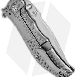 Kizer Darrel Ralph Gunhammer Bowie Frame Lock Knife (3.5" Stonewash) Ki4501A1 -Blade HQ Store Kizer Darrel Ralph Gunhammer Bowie Ki4501A1 BHQ 52410 jr side