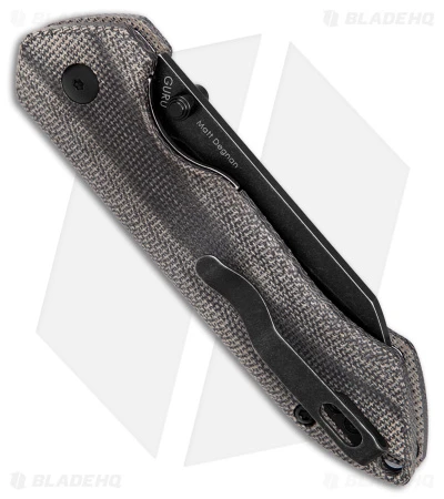 Kizer Degnan Guru Liner Lock Knife Micarta Black (3" Black) Kizer Degnan Guru Liner Lock Knife Micarta Black (3" Black) -Blade HQ Store Kizer Degnan Guru LL Micarta Black Black SW BHQ 179146 jr side