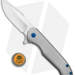 Kizer Degnan Kane Flipper Frame Lock Knife Titanium (3.75" Satin) Ki5467 -Blade HQ Store Kizer Degnan Kane Flipper FL Ti Satin KI5467 BHQ 32462 jr bottlecap