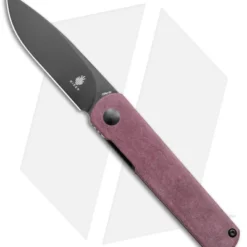 Kizer Feist Drop Point Front Flipper Knife Red Richlite (2.8" Black)