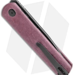 Kizer Feist Drop Point Front Flipper Knife Red Richlite (2.8" Black) -Blade HQ Store Kizer Feist DP FF Richlite Black BHQ 139713 jr side