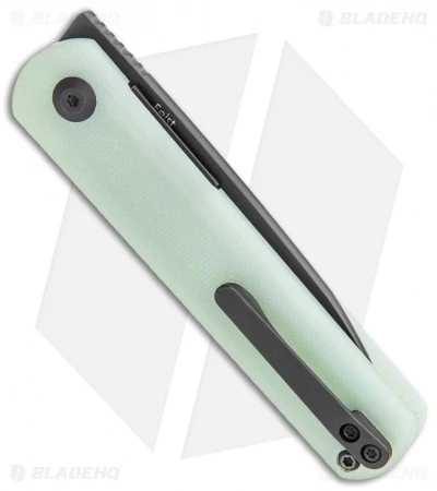 Kizer Feist Front Flipper Knife Natural Jade G-10 (2.9" Black M390) Kizer Feist Front Flipper Knife Natural Jade G-10 (2.9" Black M390) -Blade HQ Store Kizer Feist FF Natural Jade Black M390 BHQ 120564 jr side
